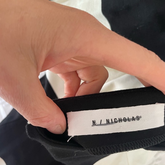 NICHOLAS Monochrome Striped Dress - Picture 4 of 13